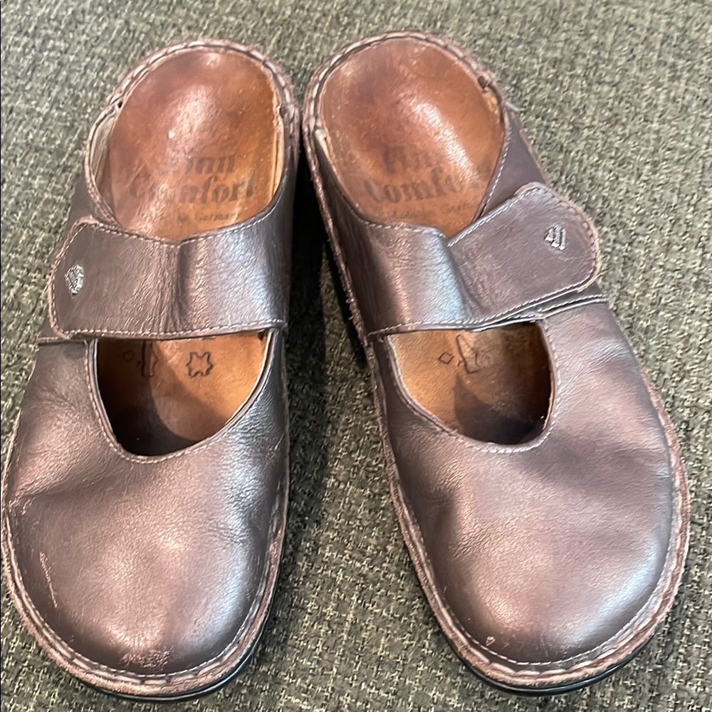 Finn Comfort Brown leather mules (sz 36)
